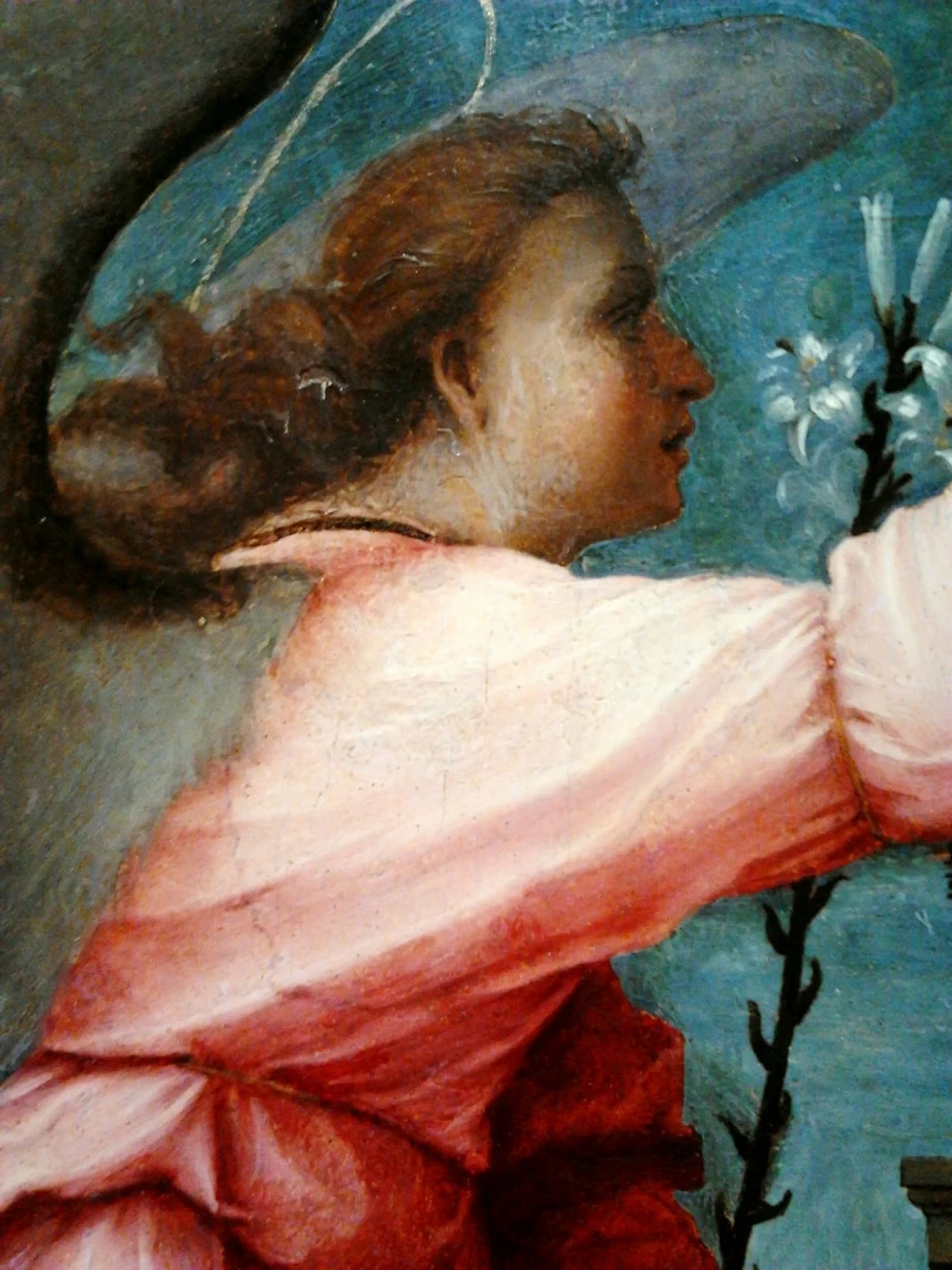 Angelo annunciante - National Museum in Warsaw, dettaglio
